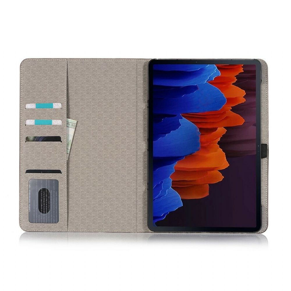 Flip Case Für Samsung Galaxy Tab S7 Plus / Tab S8 Plus Krokodilleder-effekt