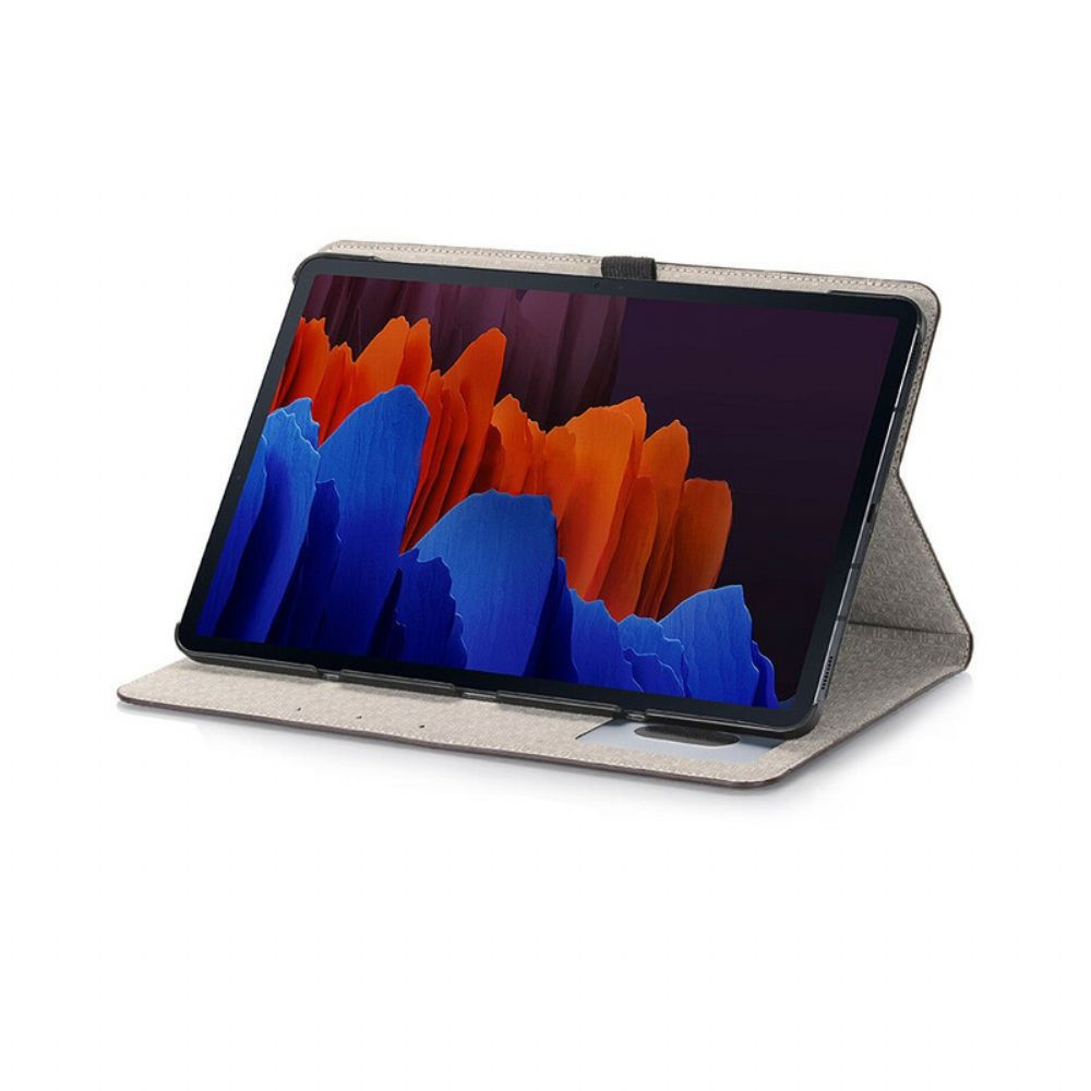 Flip Case Für Samsung Galaxy Tab S7 Plus / Tab S8 Plus Krokodilleder-effekt