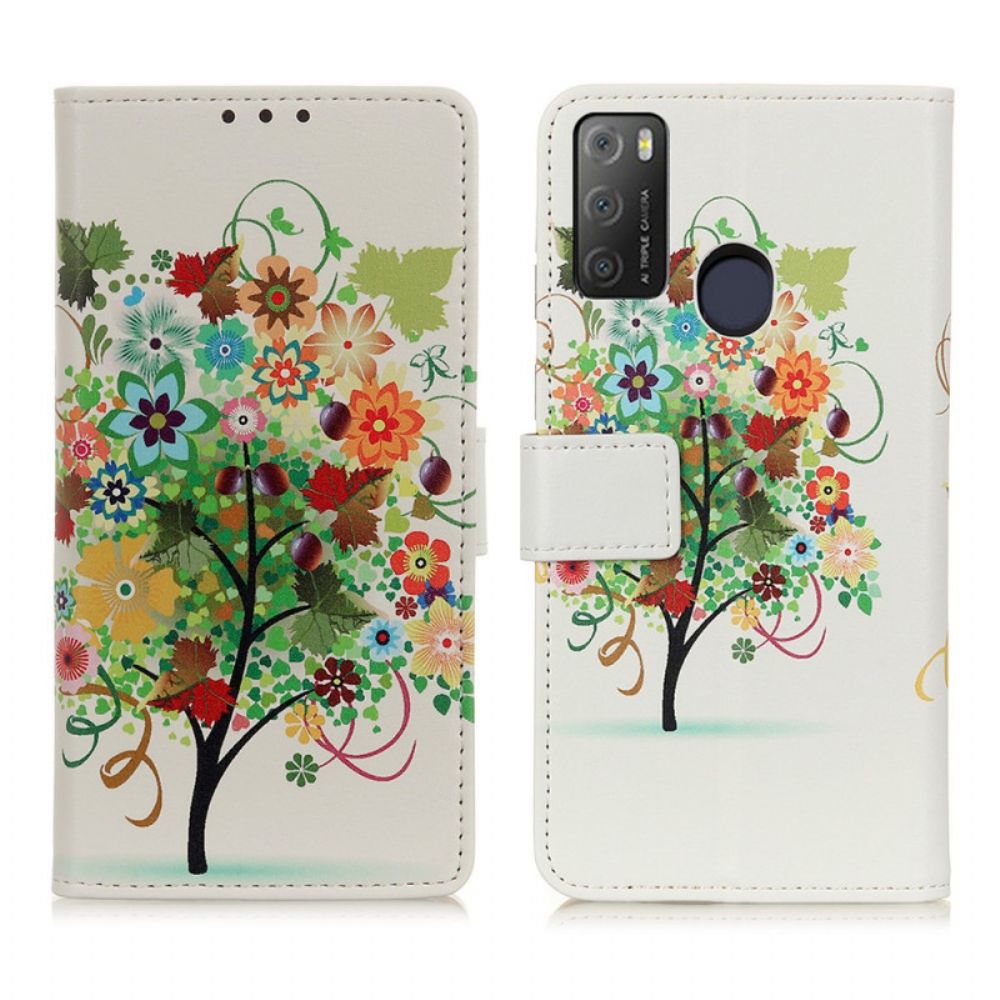 Flip Case Für Alcatel 1S / 3L (2024) Blühender Baum