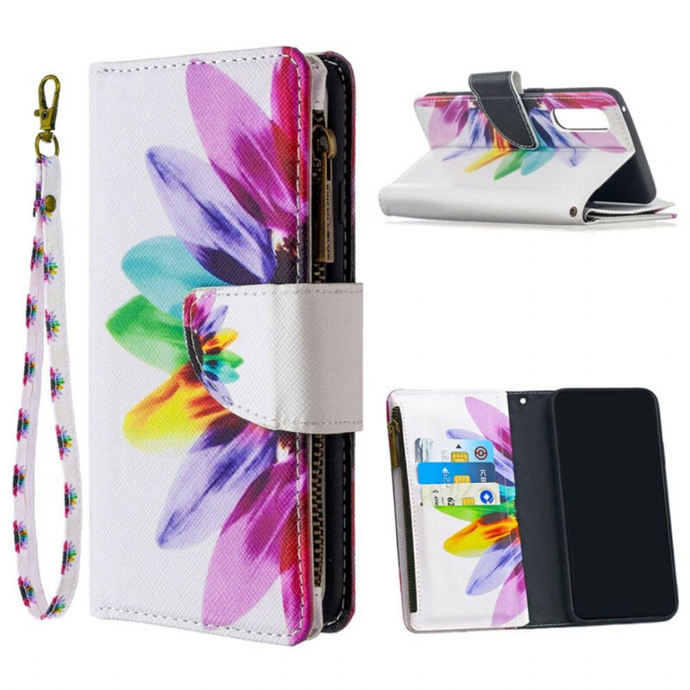 Flip Case Für Oppo Find X2 Neo Blumentasche Mit Reißverschluss