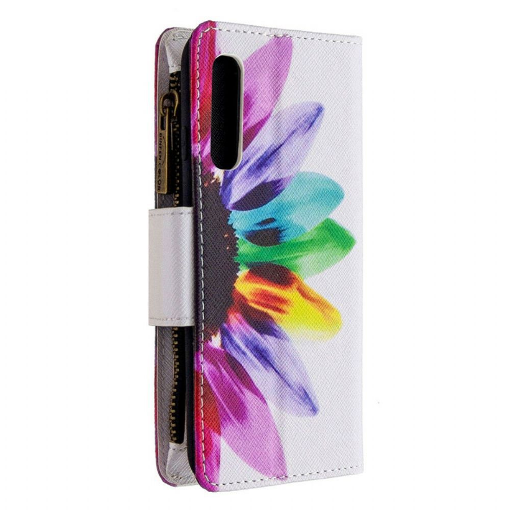 Flip Case Für Oppo Find X2 Neo Blumentasche Mit Reißverschluss