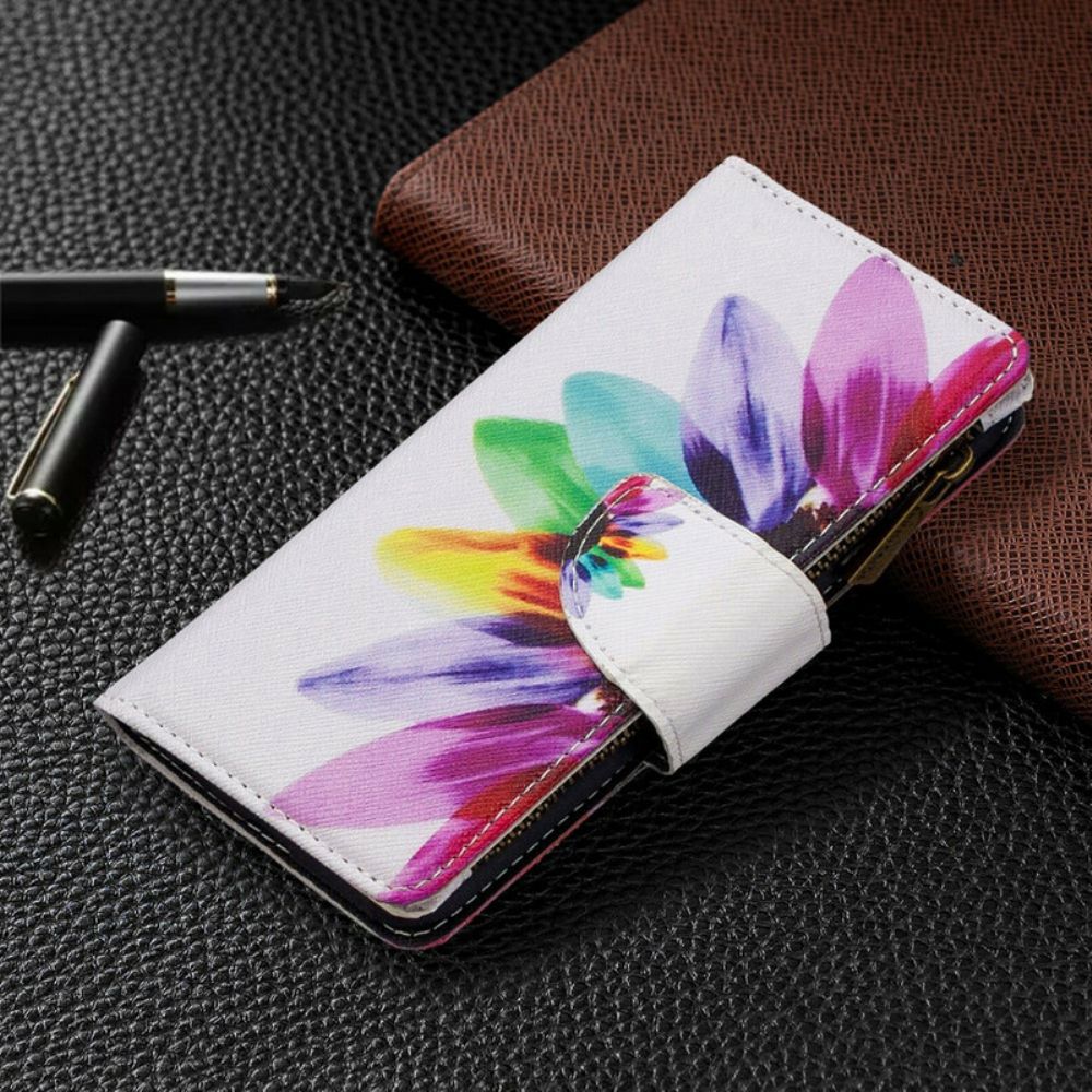 Flip Case Für Oppo Find X2 Neo Blumentasche Mit Reißverschluss