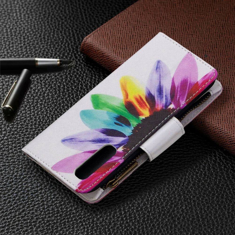 Flip Case Für Oppo Find X2 Neo Blumentasche Mit Reißverschluss