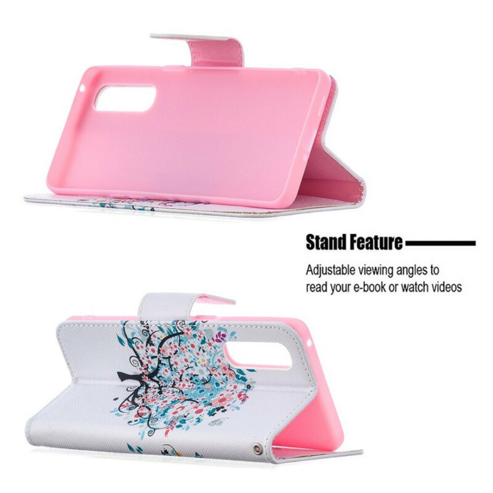 Flip Case Für Oppo Find X2 Neo Blumiger Baum