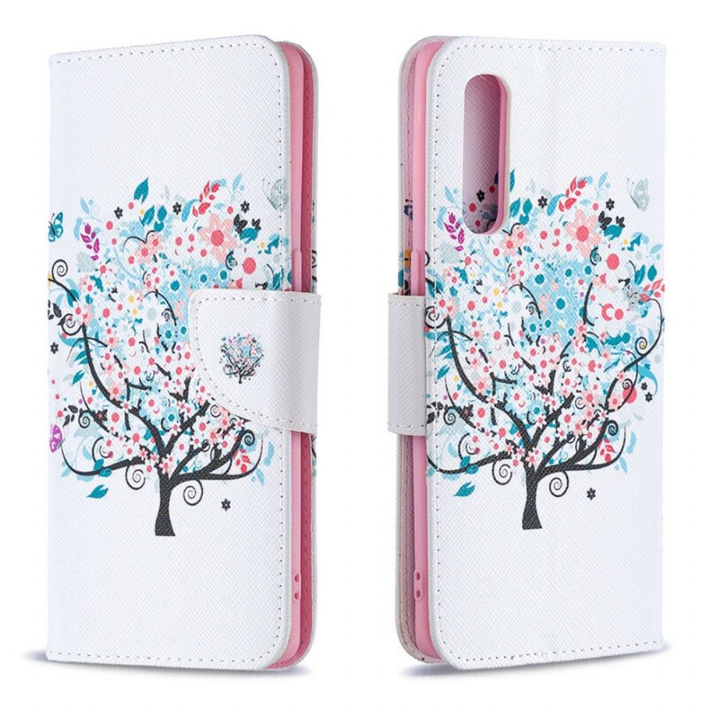 Flip Case Für Oppo Find X2 Neo Blumiger Baum