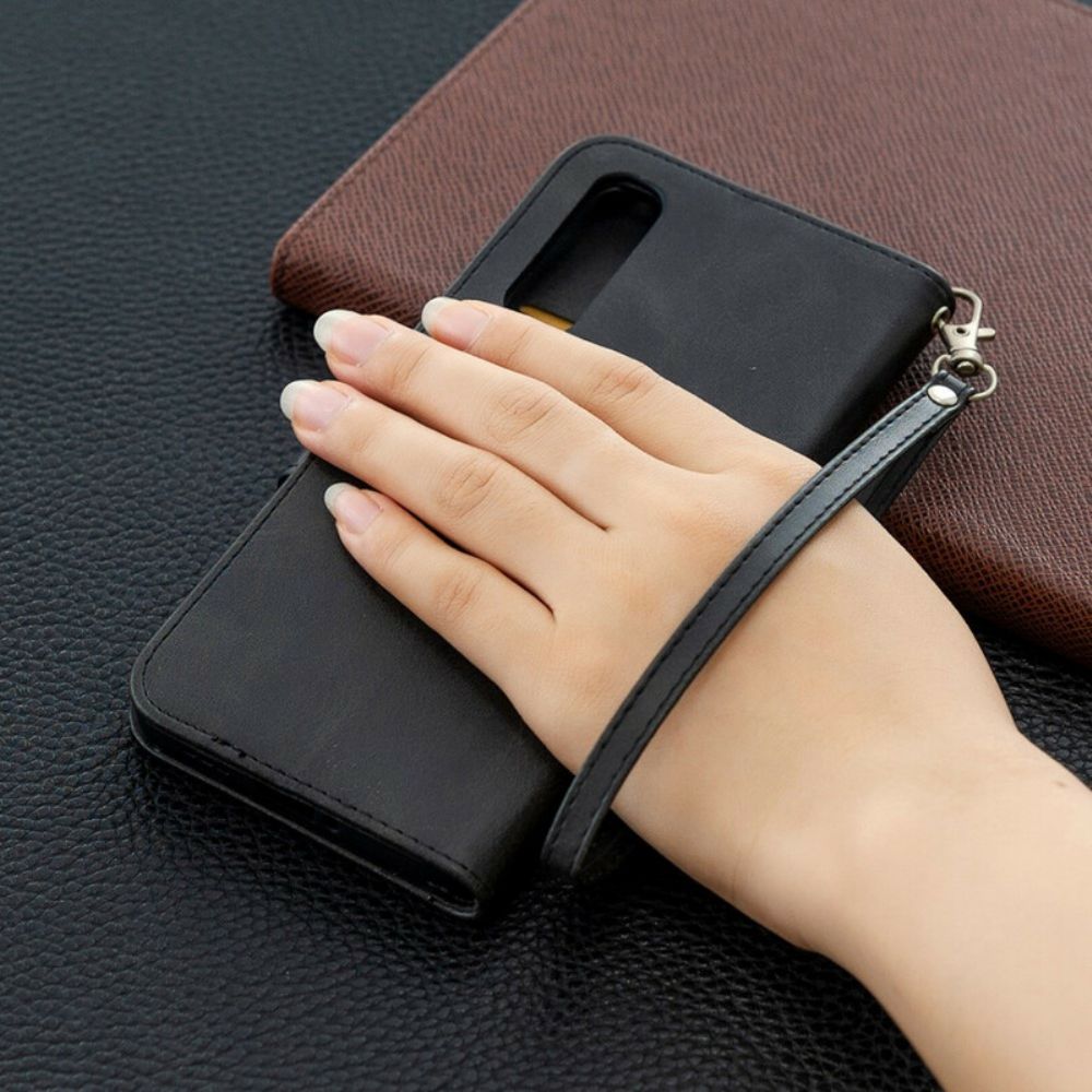 Flip Case Für Oppo Find X2 Neo Flip Case Glatter Schräglappen