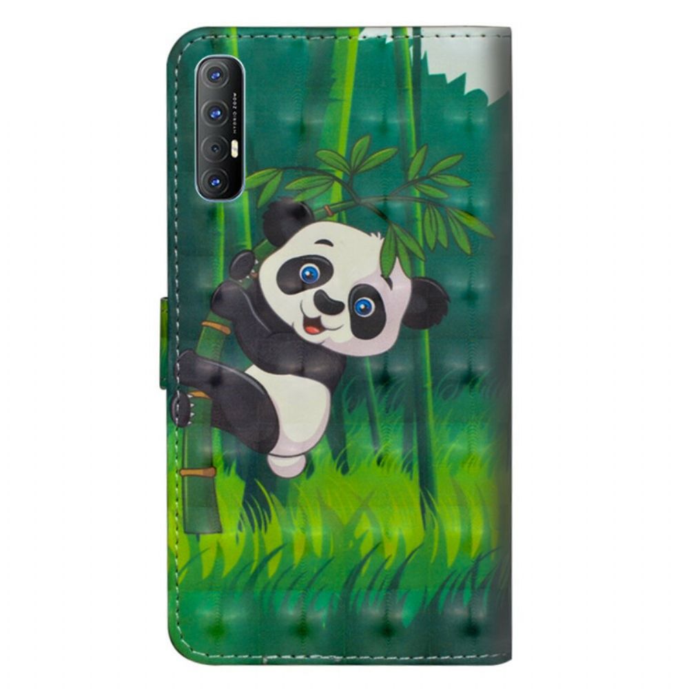 Lederhüllen Für Oppo Find X2 Neo Panda Und Bambus