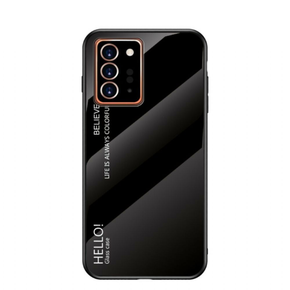 Hülle Für Samsung Galaxy Note 20 Ultra Hallo Tempered Glass