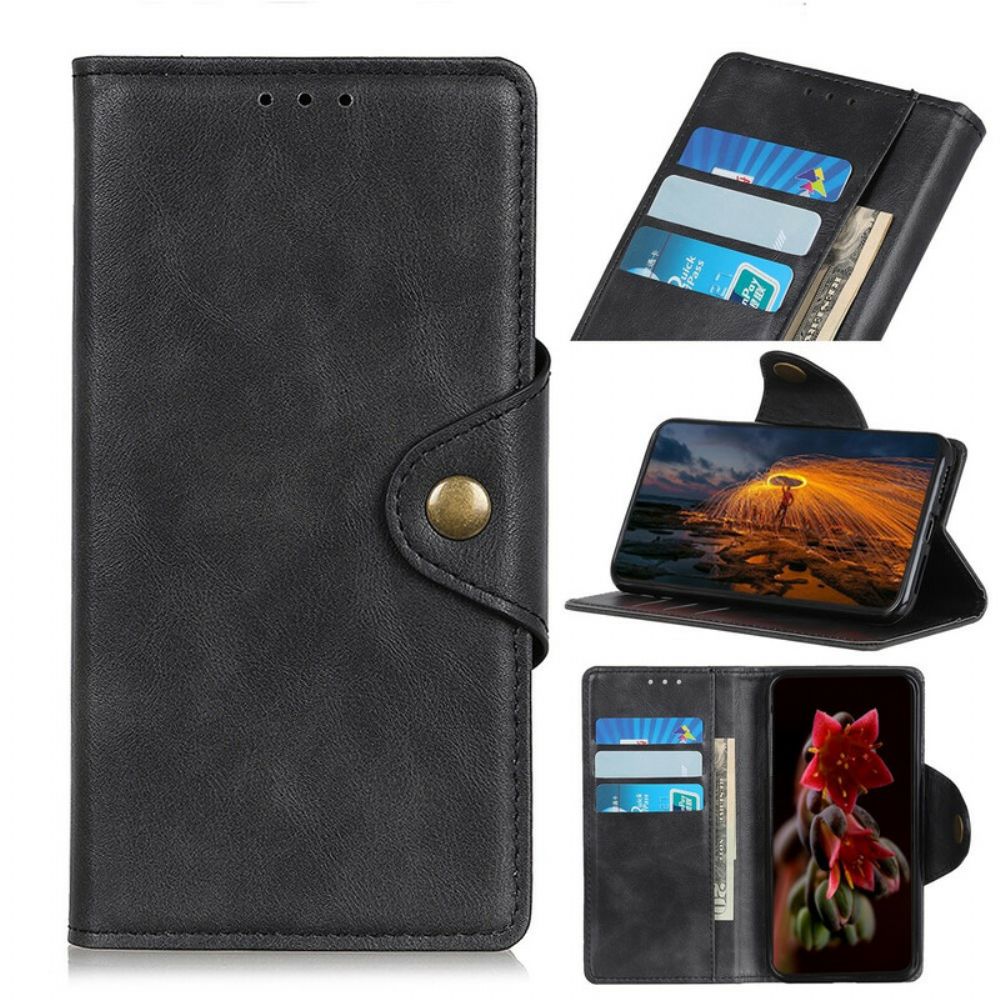 Lederhüllen Für Samsung Galaxy Note 20 Ultra Kunstlederknopf
