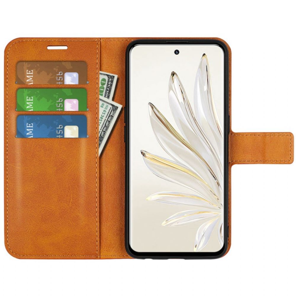 Flip Case Für Honor 70 Extrem Schmaler Ledereffekt