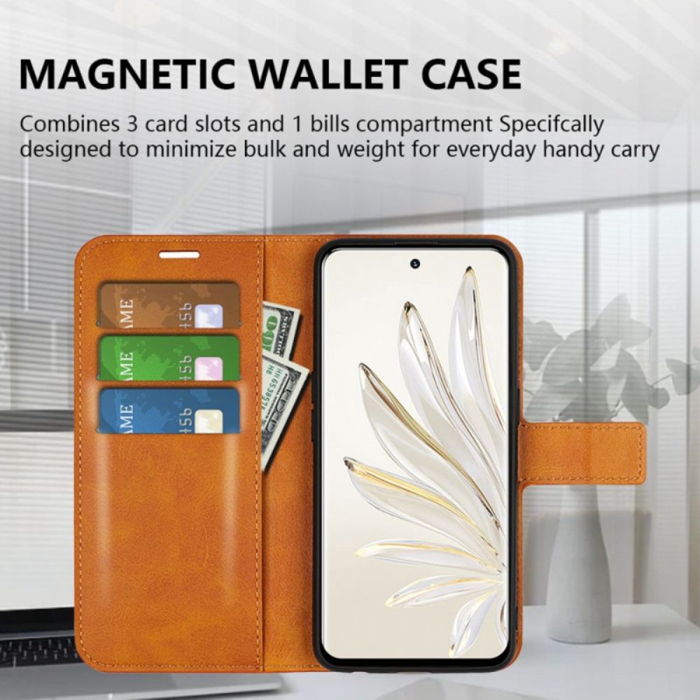 Flip Case Für Honor 70 Extrem Schmaler Ledereffekt