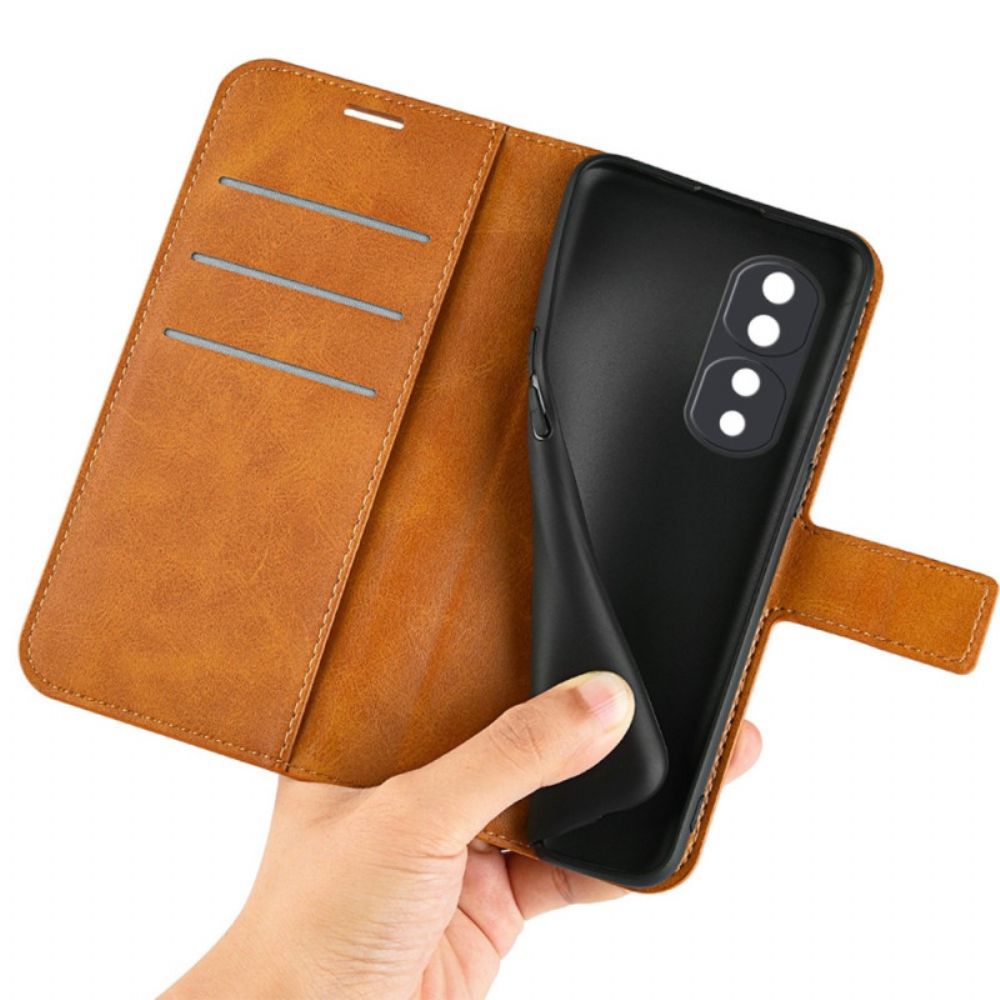 Flip Case Für Honor 70 Extrem Schmaler Ledereffekt