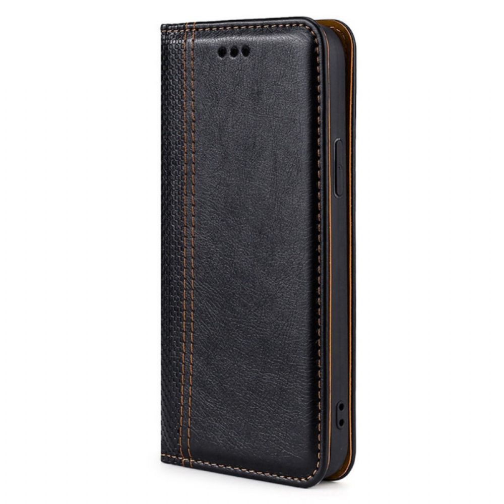 Schutzhülle Für Honor 70 Flip Case Litschi-ledernaht