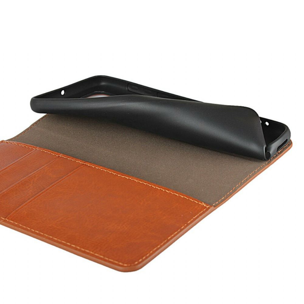 Schutzhülle Für Huawei P40 Flip Case Echtes Leder