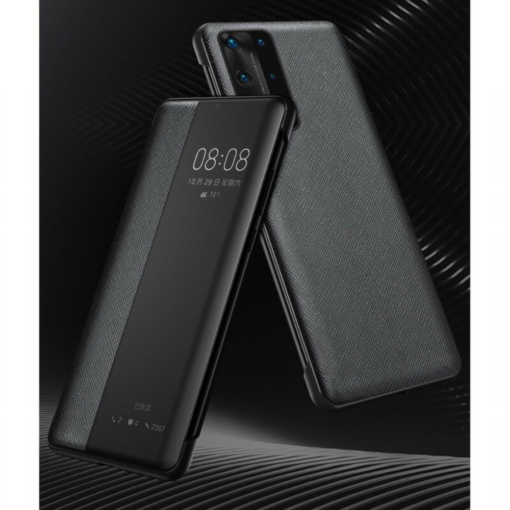 Schutzhülle Für Huawei P40 Texturiertes Kunstleder