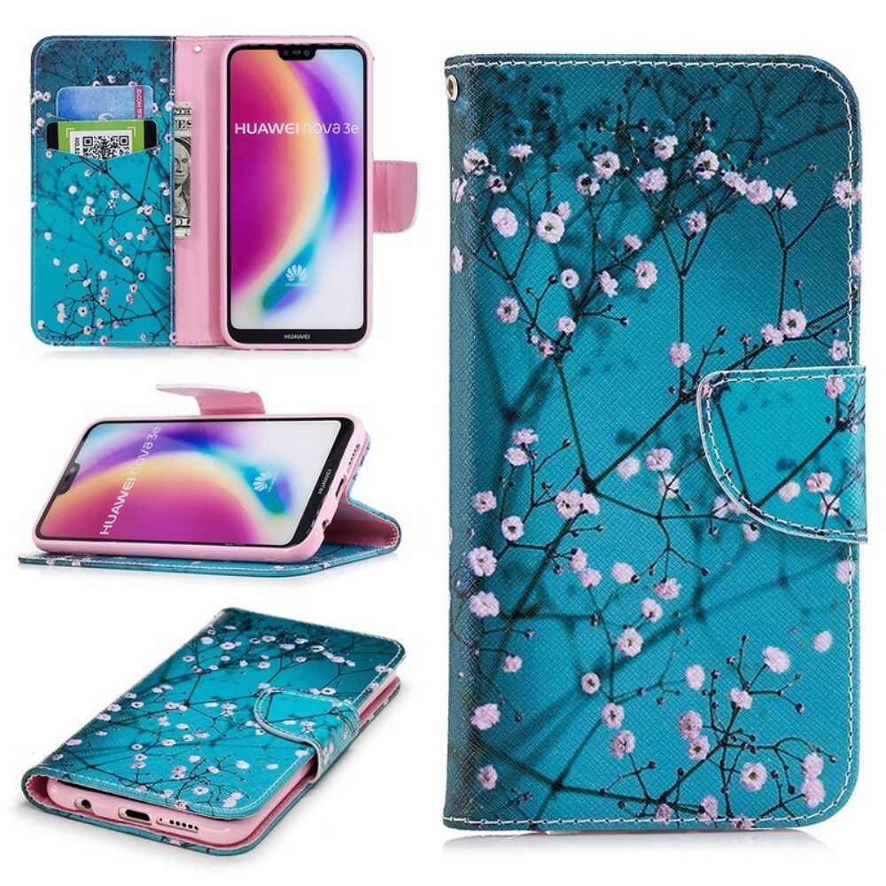 Flip Case Für Huawei P20 Lite Blühender Baum