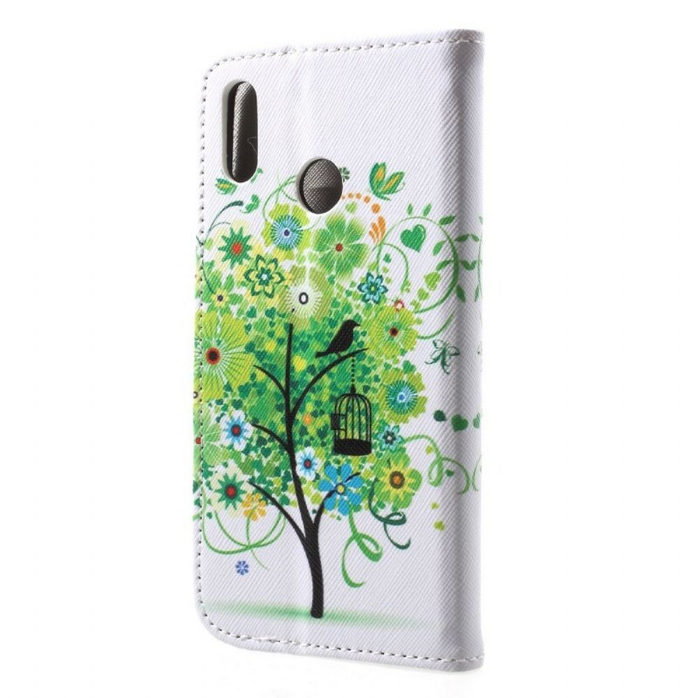 Flip Case Für Huawei P20 Lite Blühender Baum