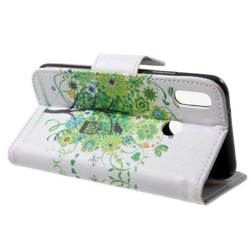 Flip Case Für Huawei P20 Lite Blühender Baum