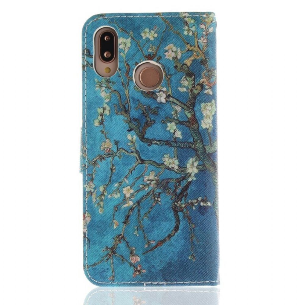 Flip Case Für Huawei P20 Lite Premium Blütenbaum