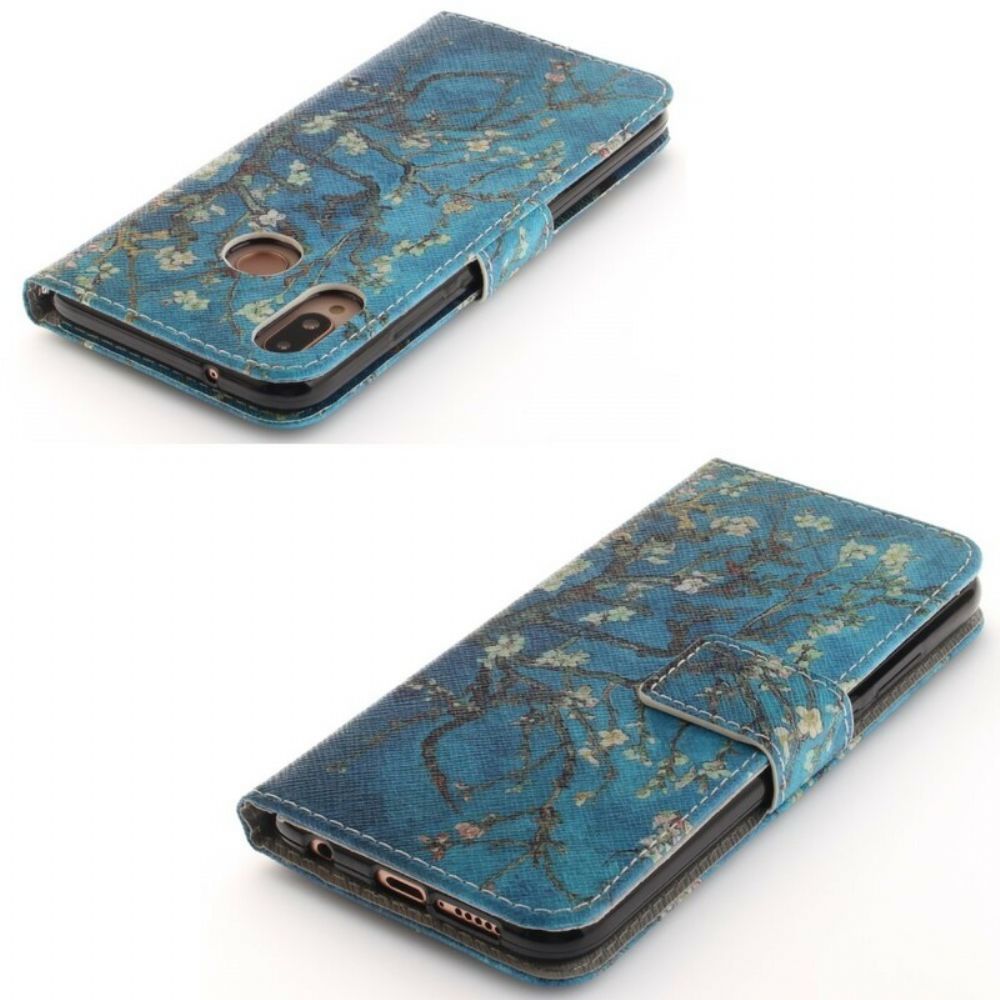Flip Case Für Huawei P20 Lite Premium Blütenbaum