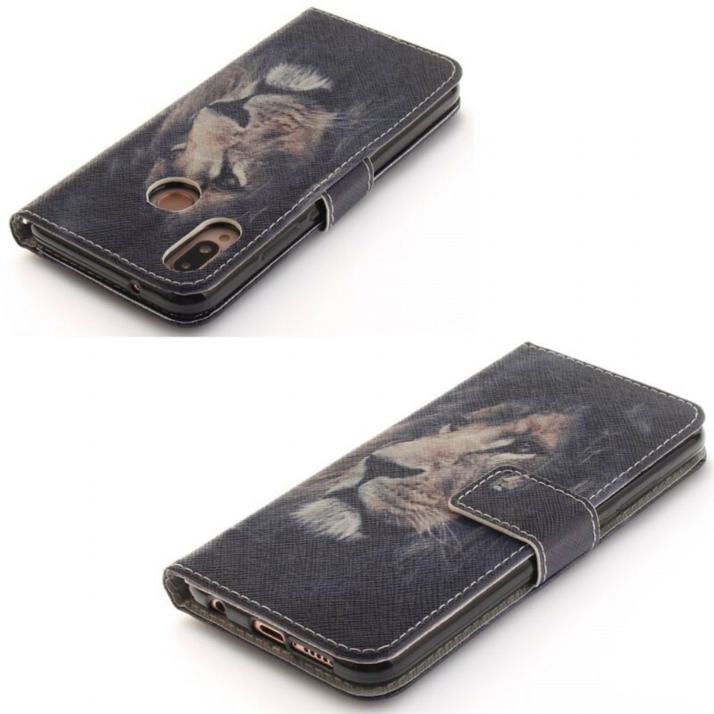 Flip Case Für Huawei P20 Lite Träumender Löwe