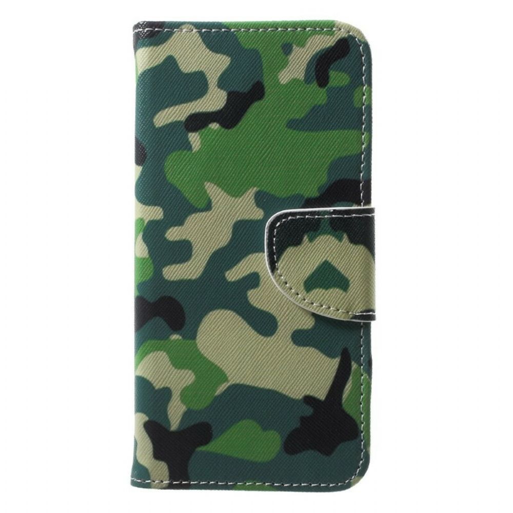 Lederhüllen Für Huawei P20 Lite Militärische Tarnung