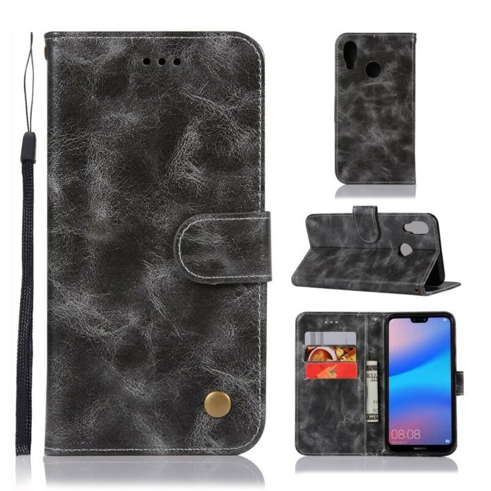Lederhüllen Für Huawei P20 Lite Mit Kordel Armband In Vintage-lederoptik