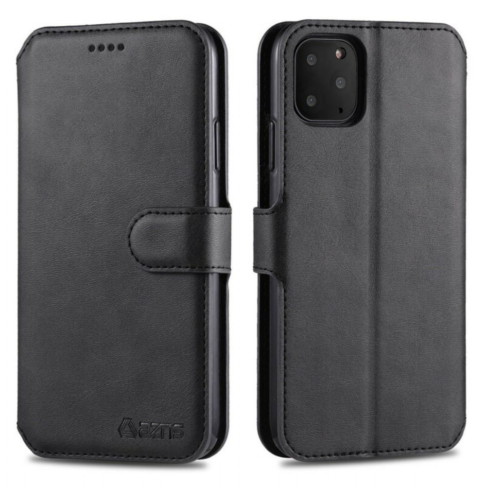 Flip Case Für iPhone 12 Pro Max Azns Ledereffekt