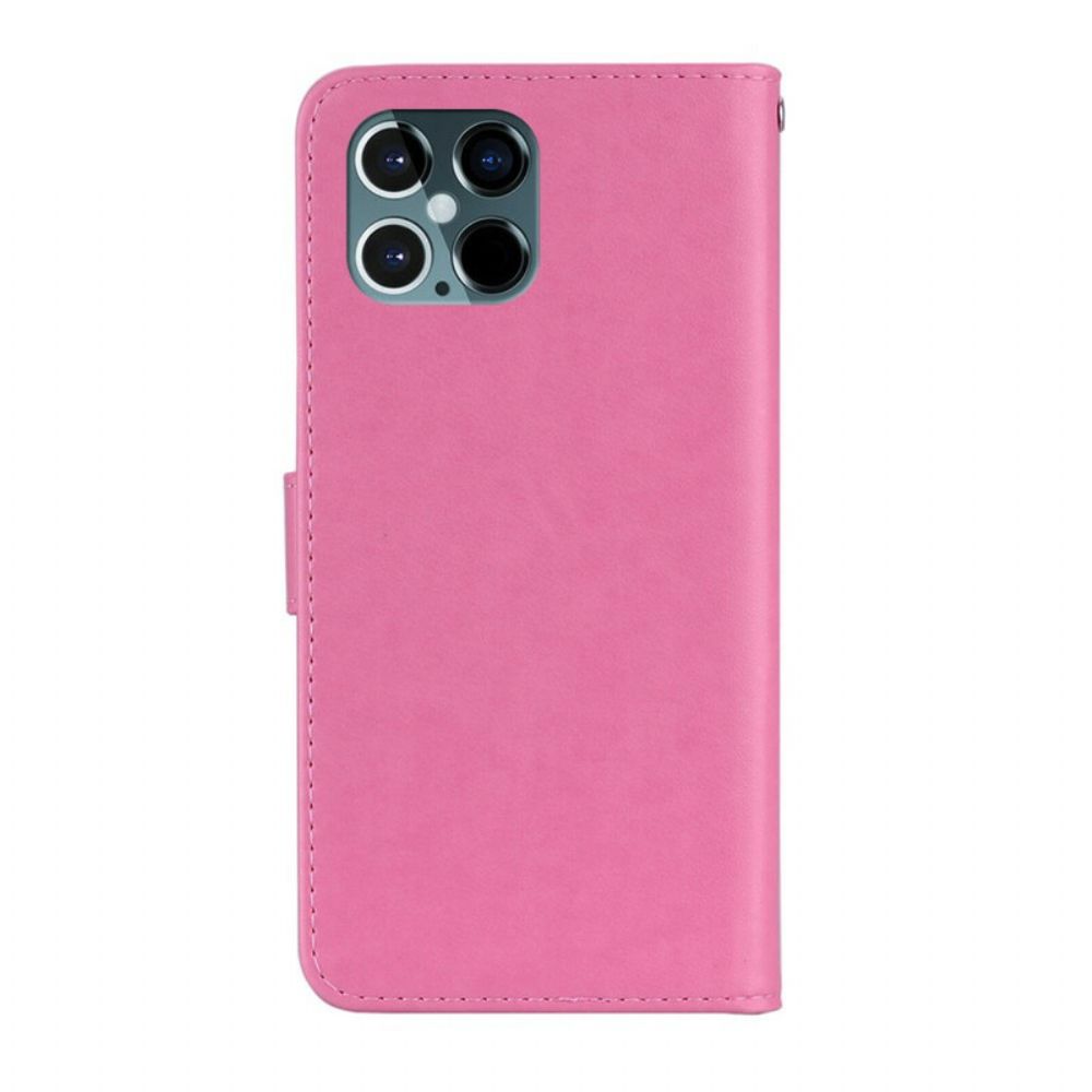 Flip Case Für iPhone 12 Pro Max Eulen-mandala Und Anhänger