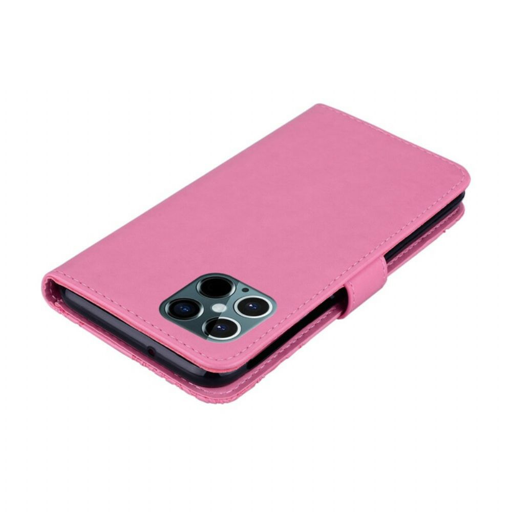 Flip Case Für iPhone 12 Pro Max Eulen-mandala Und Anhänger