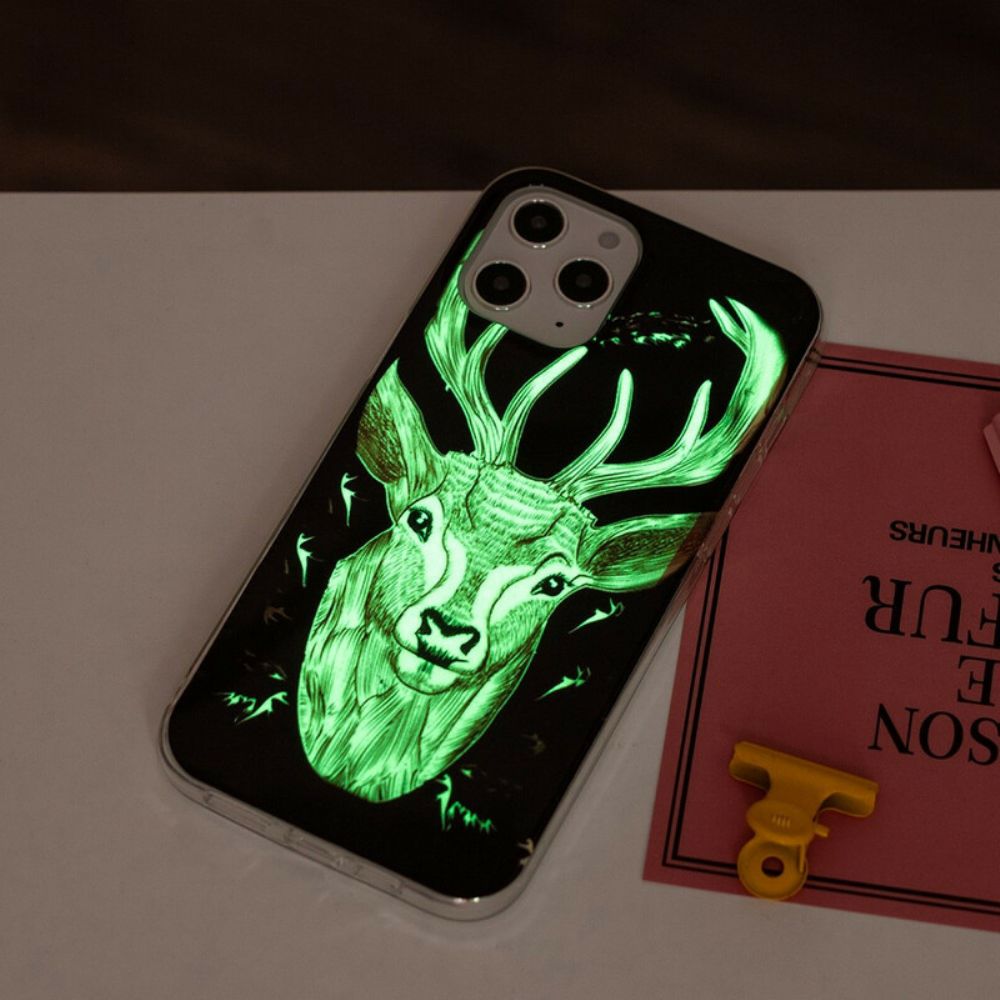Hülle Für iPhone 12 Pro Max Fluoreszierender Majestätischer Hirsch