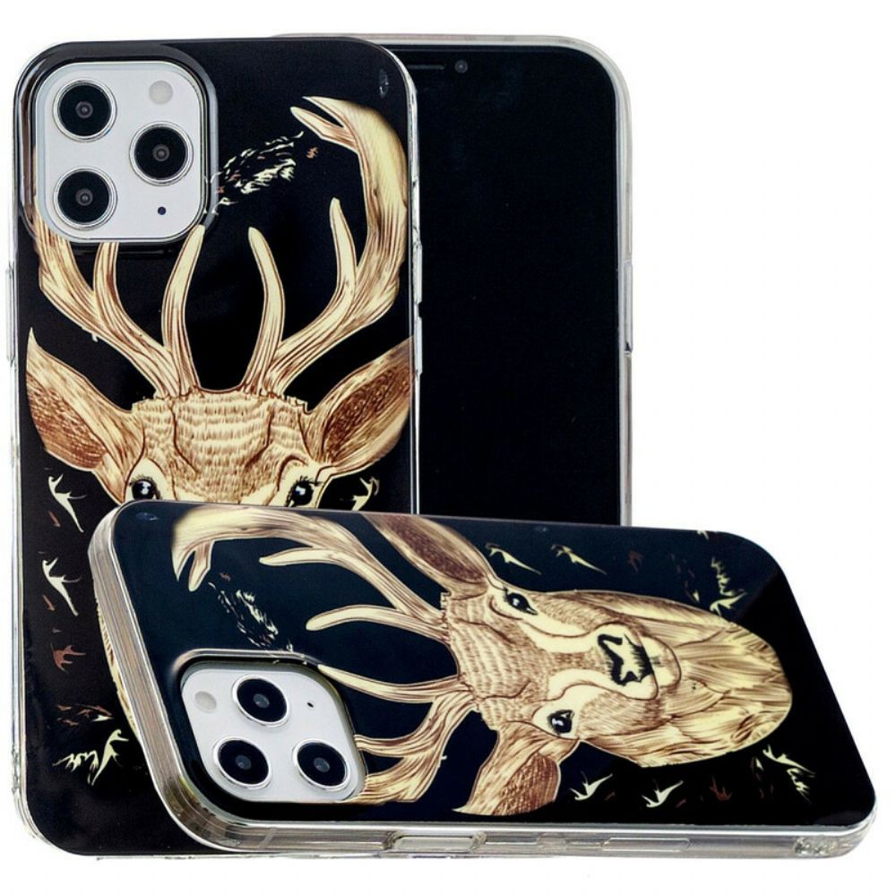 Hülle Für iPhone 12 Pro Max Fluoreszierender Majestätischer Hirsch