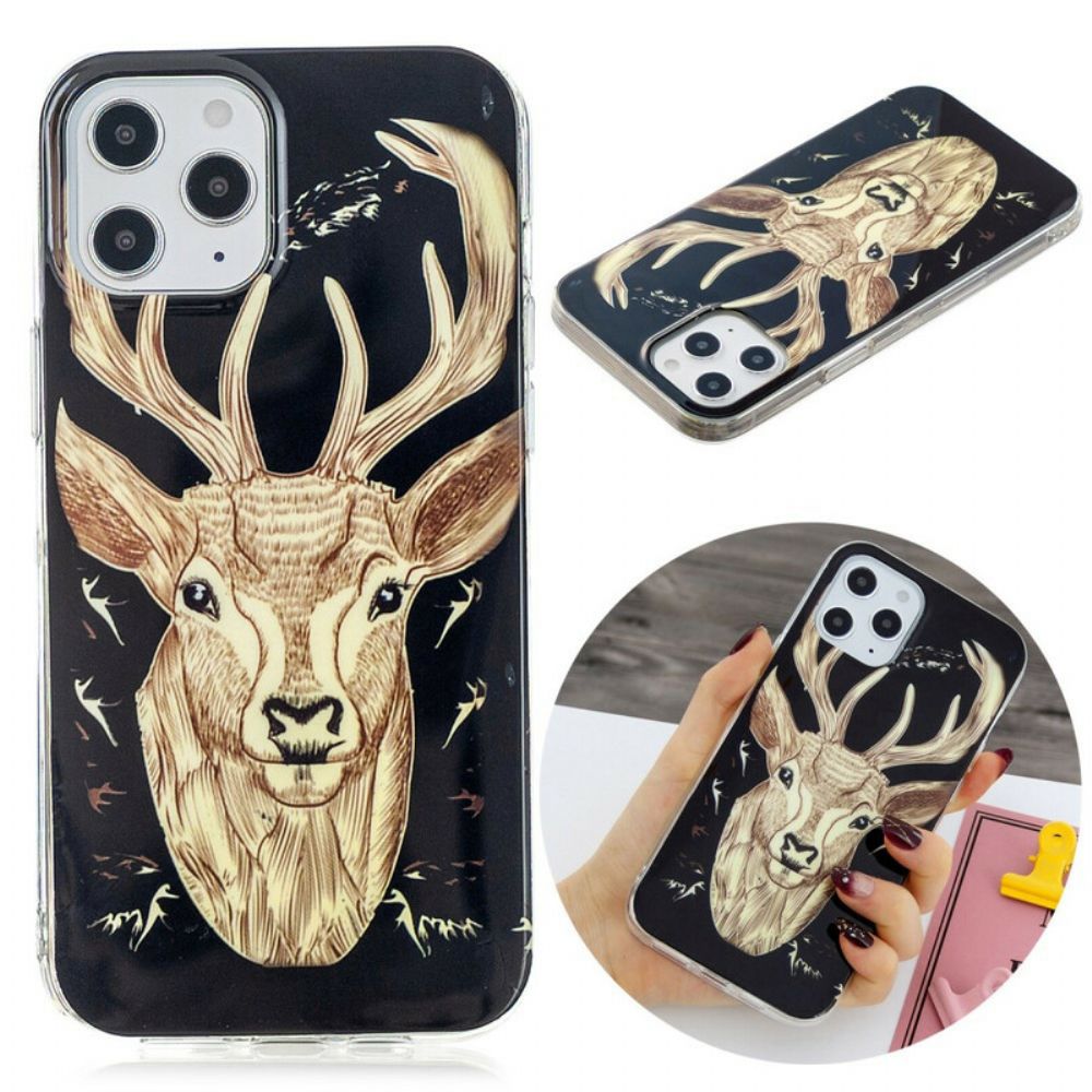 Hülle Für iPhone 12 Pro Max Fluoreszierender Majestätischer Hirsch