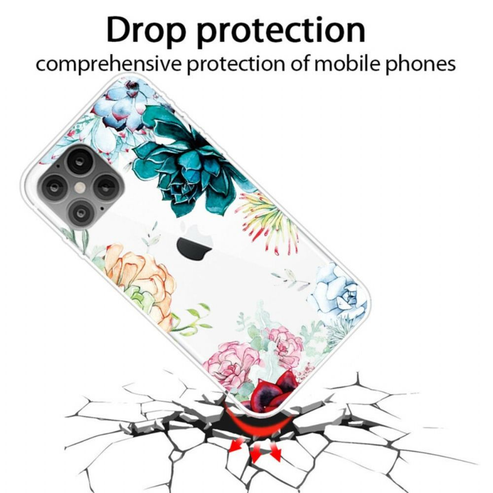 Hülle Für iPhone 12 Pro Max Nahtlose Aquarellblumen