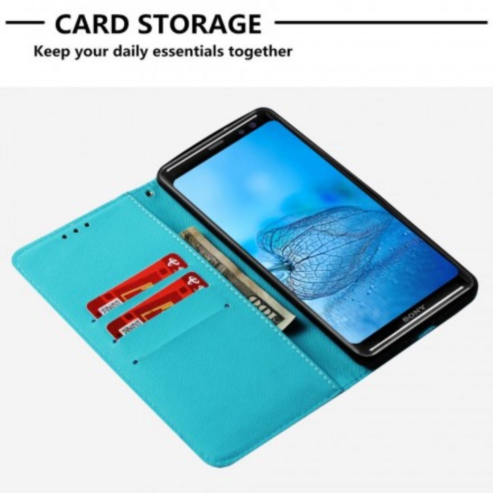 Flip Case Für Sony Xperia XZ3 Goldene 3d-schmetterlinge