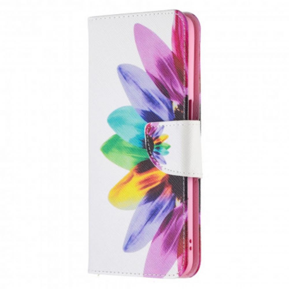 Flip Case Für Oppo A54 5G / A74 5G Aquarell Blume