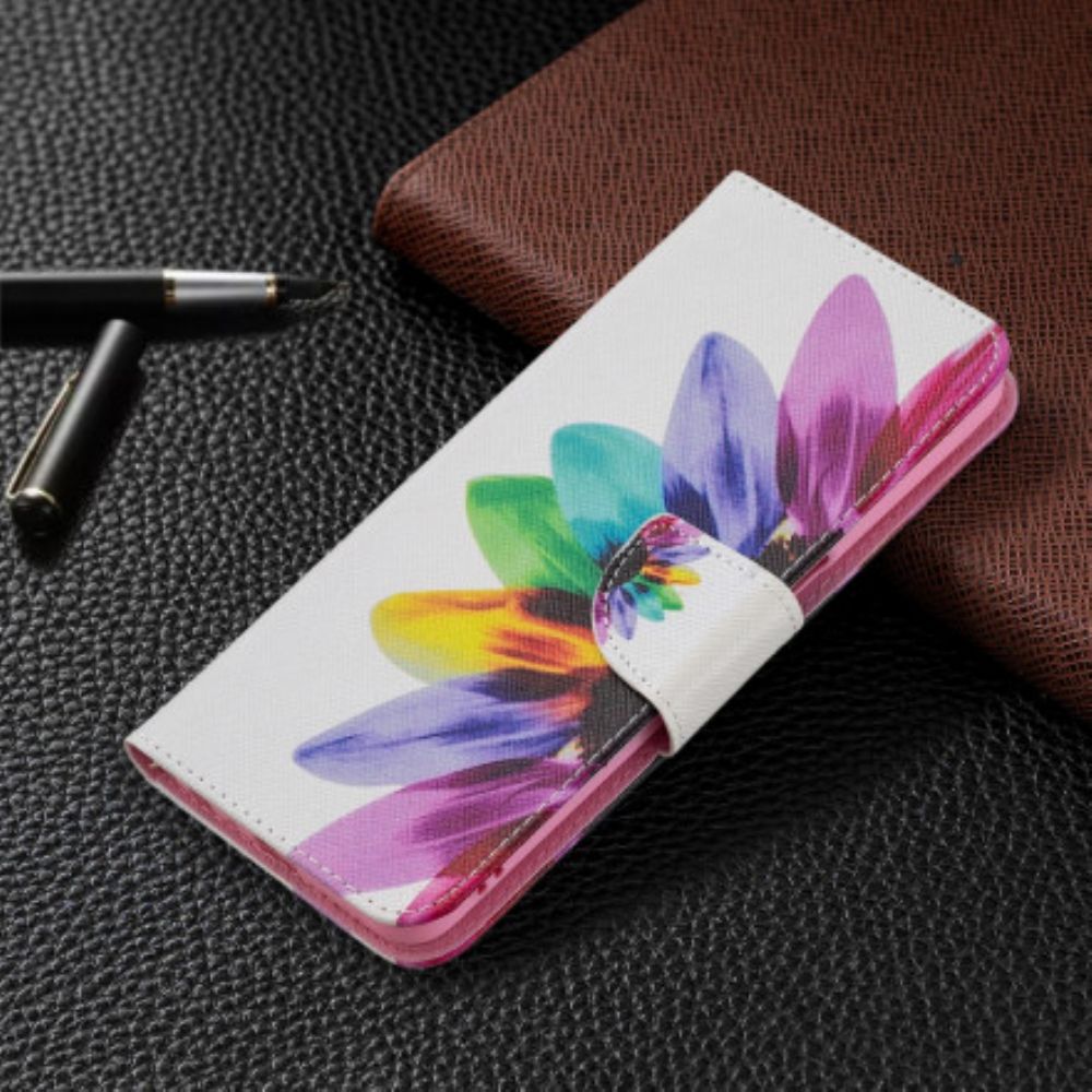 Flip Case Für Oppo A54 5G / A74 5G Aquarell Blume