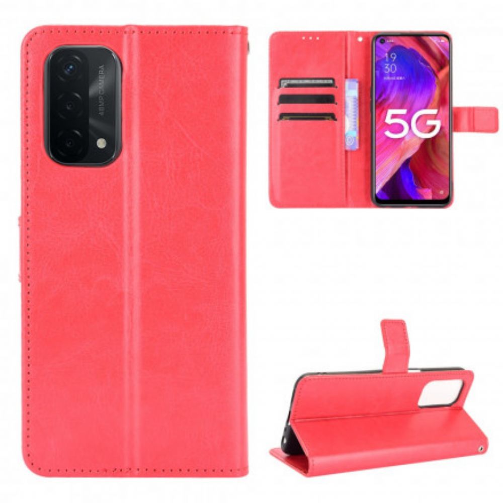Flip Case Für Oppo A54 5G / A74 5G Auffälliges Kunstleder