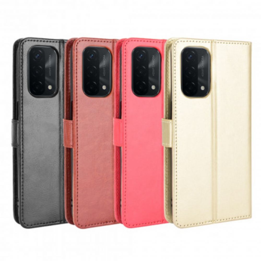 Flip Case Für Oppo A54 5G / A74 5G Auffälliges Kunstleder