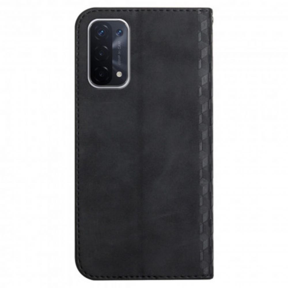Schutzhülle Für Oppo A54 5G / A74 5G Flip Case Skin-touch Im Kubischen Stil