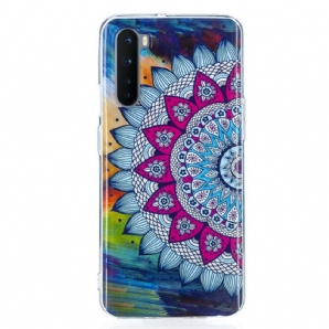 Handyhülle Für OnePlus Nord Fluoreszierendes Buntes Mandala
