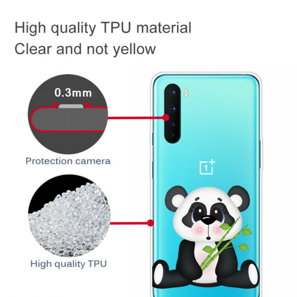 Handyhülle Für OnePlus Nord Transparenter Trauriger Panda