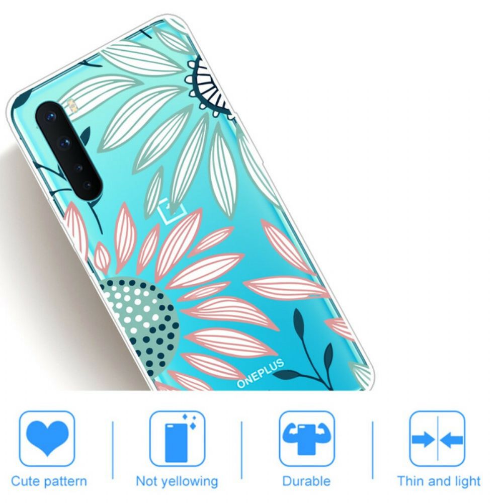 Hülle Für OnePlus Nord Durchsichtige Blume