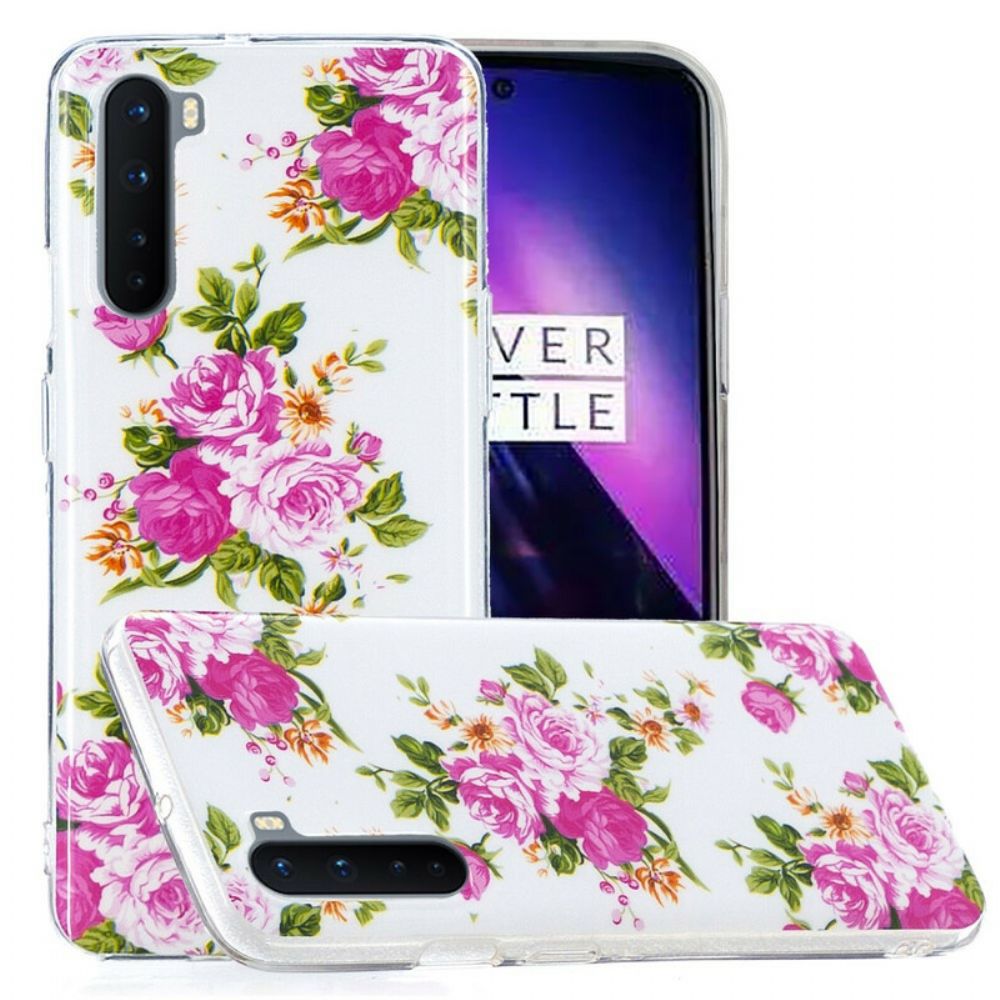 Hülle Für OnePlus Nord Fluoreszierende Freiheitsblumen