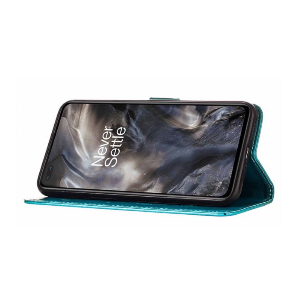 Lederhüllen Für OnePlus Nord Schmetterlingsdesign