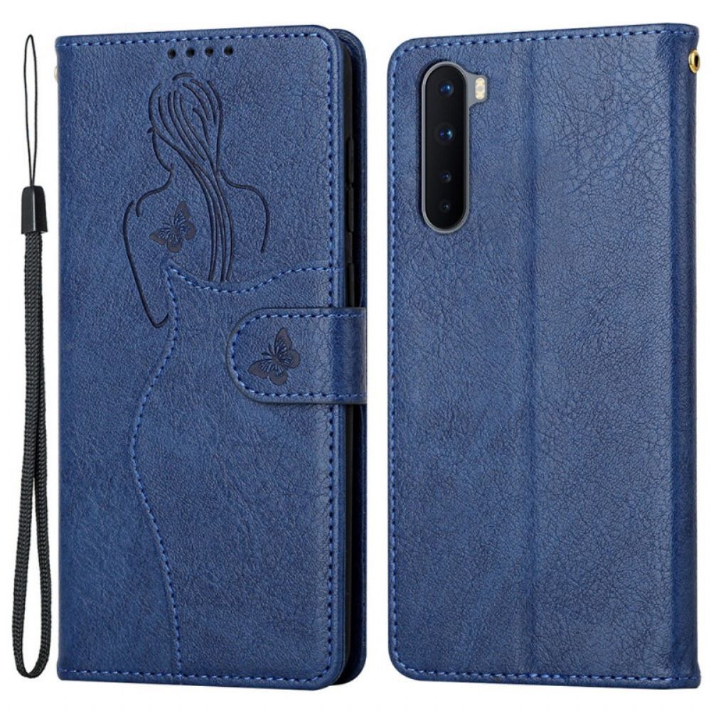Lederhüllen Für OnePlus Nord Silhouette Aus Kunstleder