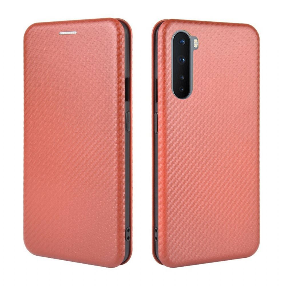 Schutzhülle Für OnePlus Nord Flip Case Farbiges Karbon-silikon