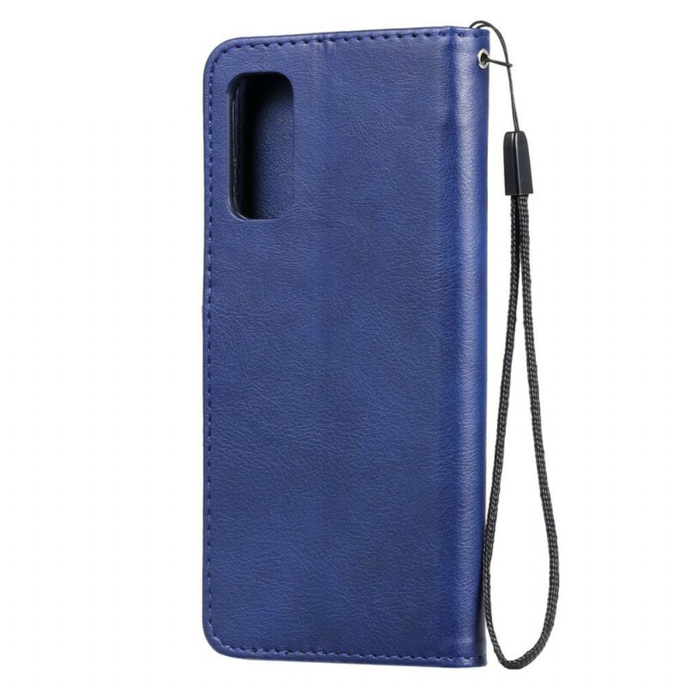 Flip Case Für Samsung Galaxy S20 Mit Kordel Kunstlederarmband