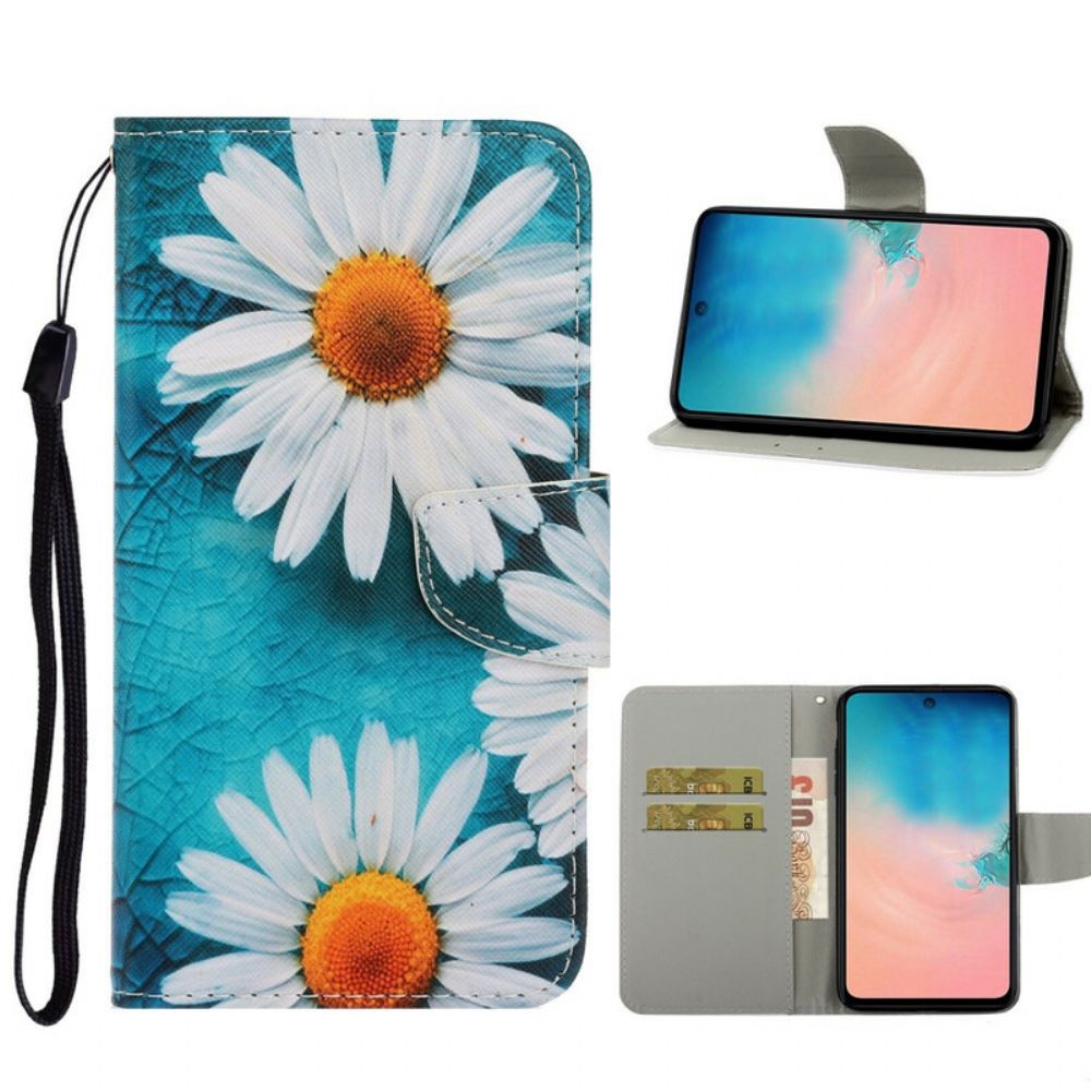 Flip Case Für Samsung Galaxy S20 Mit Kordel Tanga-gänseblümchen