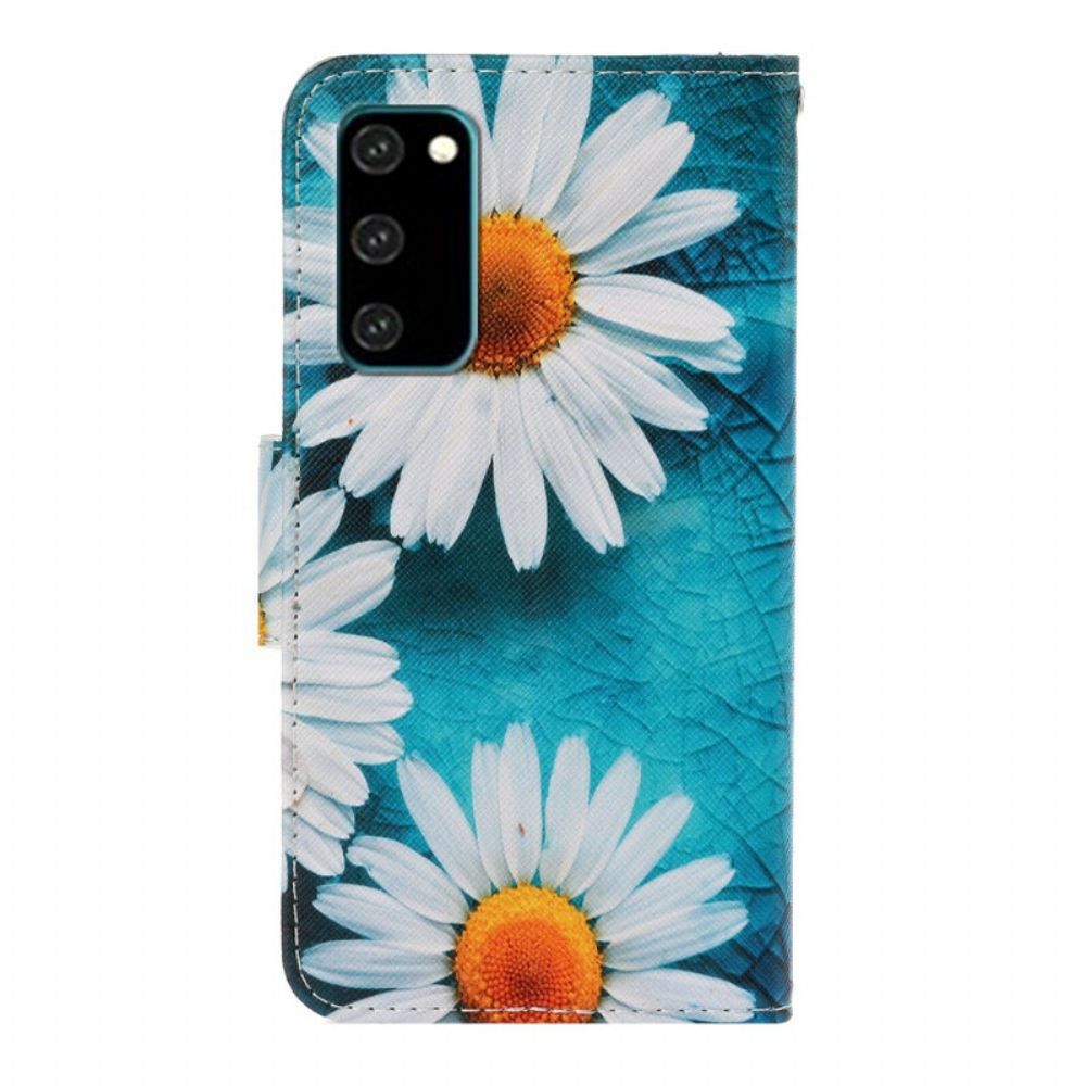 Flip Case Für Samsung Galaxy S20 Mit Kordel Tanga-gänseblümchen